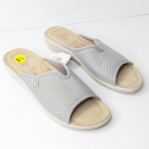 Fly Flot Italian Slide Sandals, Grey, Women's 9.5 (EU 41)